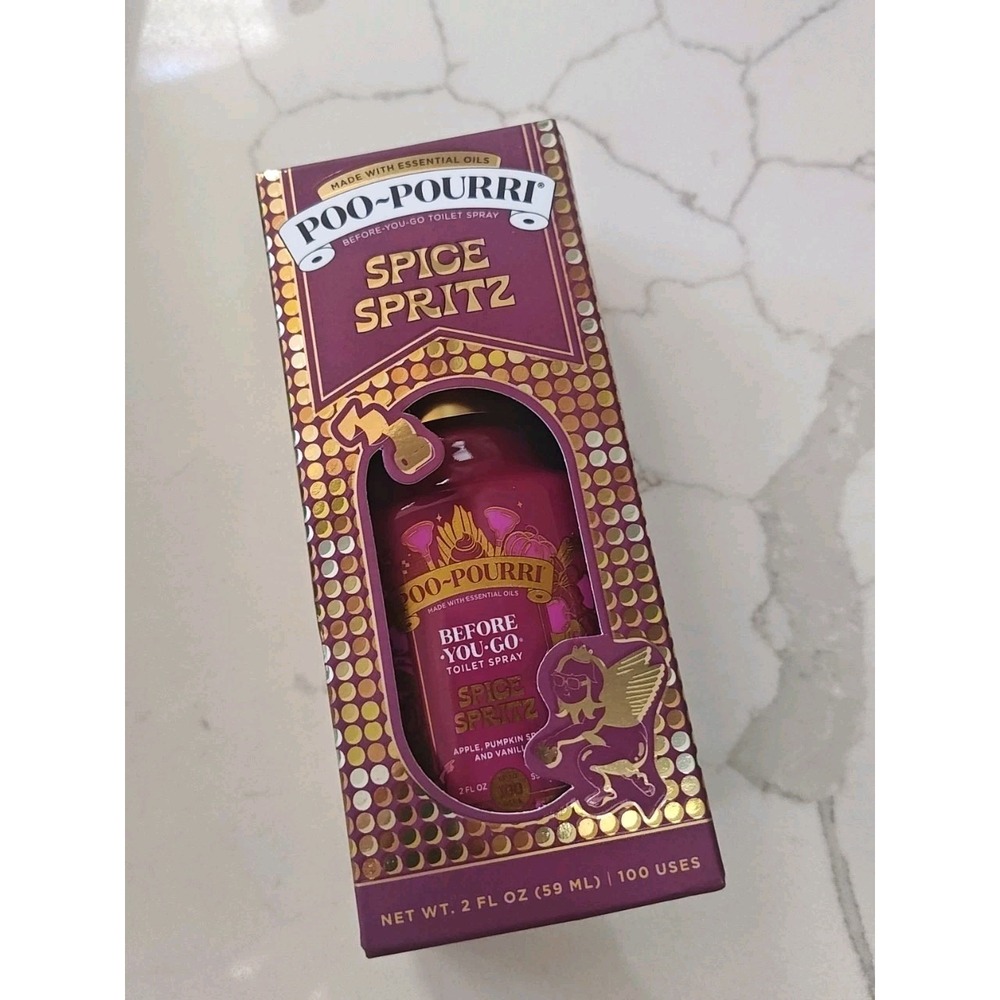 Poo-Pourri Spice Spritz 2 oz Toilet Spray Apple‎ Pumpkin Vanilla Scent Essential